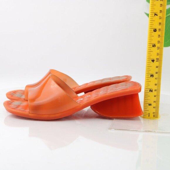 Melissa Opening Ceremony Womens Ladii Sandal Size 7 Coral Slide Mule Block Heel - Picture 7 of 12